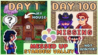 I played 100 days of MESSED UP Stardew Valley  Archipelago Randomizer Mod FULL FIRST YEAR [upl. by Coit]