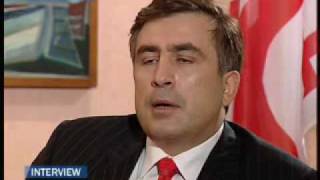 EuroNews  Entrevista Saakasvili defende Geórgia democrática [upl. by Rayburn]