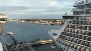 Anthem of the Seas and Norwegian Breakaway horn battle in Nassua Bahamas 03092017 [upl. by Janice583]