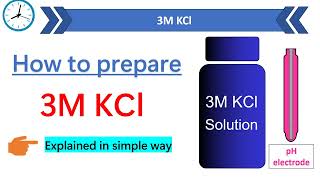 How to prepare 3M KCL solution  KCl solution preparation for storing pH electrode [upl. by Jessamyn]