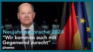 Mit Gebärde Neujahrsansprache des Bundeskanzlers am 311223 [upl. by Banna]