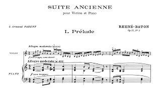 RhenéBaton – Suite ancienne for Violin and Piano [upl. by Seabrook]