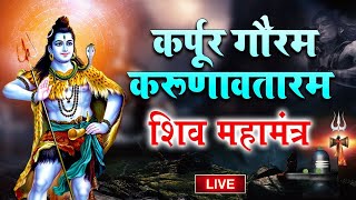 LIVE  सोमवार भक्ति  कर्पूर गौरम करूणावतारम  शिव मंत्र l karpur gauram karunavtaram  Shiv Mantra [upl. by Llebanna244]