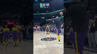 Lebron James Warming Up nba basketball shorts [upl. by Zzabahs937]