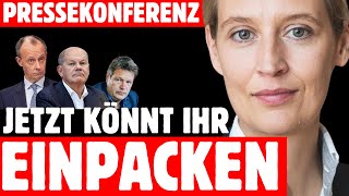 Pressestatement Kanzlerwahl 25 Alice Weidel AfD Kanzlerin der Herzen [upl. by Urias]