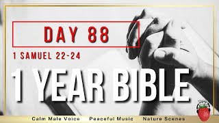 Day 88  1 Samuel Chapters 22  24  WEB 1 Year Audio Bible [upl. by Nahgrom267]