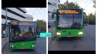 Autobuzul Solaris Trollino 12 si MercedesBenz Citaro Hybrid C2 pe 97 citiți descrierea [upl. by Cedell]