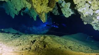 quotA european cenotequot  cave diving in spectacular Cueva del Agua Isla Plana Spain [upl. by Rossuck552]