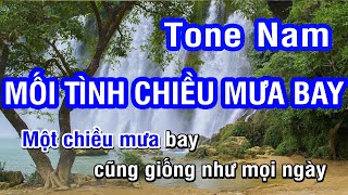 Mối Tình Chiều Mưa Bay Karaoke Beat  Tone Nam  Nhan KTV [upl. by Cassella]