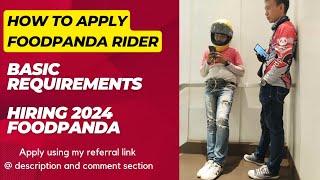 HOW TO APPLY FOODPANDA RIDER 2024 [upl. by Hgielak]