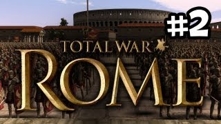 Rome Total War  Walkthrough Part 2  OUTNUMBERED Imperial Campaign [upl. by Yun]