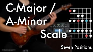 C Major  A Minor Scale  Seven Positions [upl. by Lundeen368]