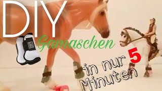 DIY Gamaschen für schleich amp Breyerpferde schnell und einfach selber basteln [upl. by Razec883]