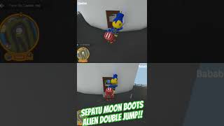 Sepatu moon boots alien double jump wobblylife gaming alien fyp viralvideo roblox minecraft [upl. by Bultman]