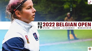 2022 PDGA Euro Tour 9  Belgian Open  FPO R2F9 Lead Card  Steen Posch Liivamägi Moravcová [upl. by Tosch]