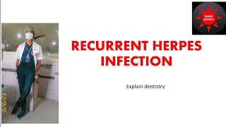 Recurrent Herpes infection  Hindi and Urdu language Dentistry [upl. by Airahcaz]