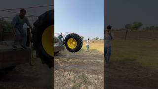 Jhondeere ke monstar tire🚀 song modified farming tranding nishudashwal song viralvideo [upl. by Wilfrid154]