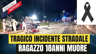 quotIncidente mortale a Tradate muore ragazzo di 18 anni feriti altri tre giovaniquot [upl. by Zsuedat]