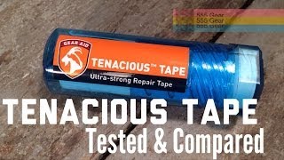 Review Tenacious Tape by Gear Aid quotIs this Tent  Jacket Repair Tape Better Than Gorilla Tapequot [upl. by Ellirpa260]