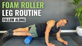 10 Min FOAM ROLLER LEG ROUTINE  Lower Body Release  Follow Along [upl. by Claudette747]