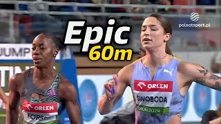 Full Race Sashalee Forbes Battled Ewa Swoboda In Epic 60m In Poland 2024 [upl. by Lebisor]