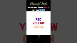 Stroop test l Only For Genius [upl. by Colleen]