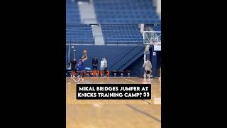 Mikal Bridges new jumper at Knicks training camp 🤔 shorts [upl. by Kirenoj587]