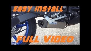 Yamaha XJ6 exhaust Full video before Install after and review Leo Vince wDB killer [upl. by Alegnatal]