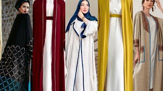 Elegant And Simple Abaya Designs  Abaya Design abaya abayadesigns abayafashion houseofdesigns [upl. by Leddy]