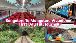 bangalore to mangalore vistadome train first day full journey  yesvantpur karwar express vistadome [upl. by Llezo530]