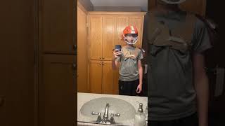 Cardboard football shoulder pads cardboard footballhelmet shorts [upl. by Sinegold402]