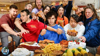 I Brought 50 Competitive Eaters To A Buffet [upl. by Trilbi]