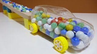 Marble Run Race ☆ Transparent car amp working car＃32 [upl. by Hinckley]