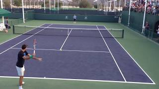 Juan Martin del Potro  Indian Wells Practice 3714 [upl. by Asyar]