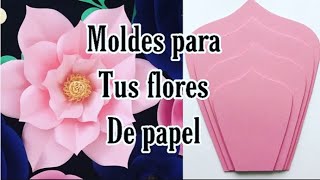 COMO HACER MOLDES PARA FLORES DE PAPEL CARTULINAFACILES 🌸🌻🌼 [upl. by Weide]