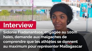 Interview  Sidonie Fiadanantsoa engagée au 100m haies pour Madagascar [upl. by Acessej]