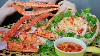 ASMR COOKING KING CRAB X SPICY KUMQUAT SAUCE FOR MY BIRTHDAY EATING SOUNDS  LINHASMR [upl. by Acherman]