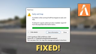 Fivem How To Fix Earlyexit trap  Fatal Error [upl. by Neetsirhc]