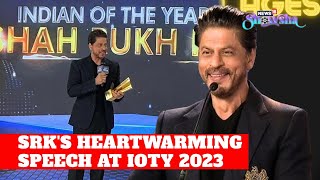 Shah Rukh Khan Wins CNNNews18 Indian Of The Year 2023 Award Delivers Emotional Speech WATCH [upl. by Meerak]