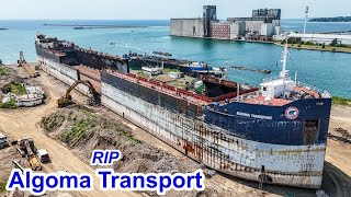 The Algoma Transport Has Been Decommissioned And is Being Recycled at Port Colborne Marine [upl. by Federico]