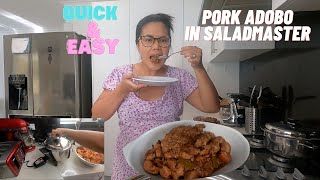 Pork Adobo in SaladMaster I Quick And Easy To Cook I Bormann Family [upl. by Einttirb]