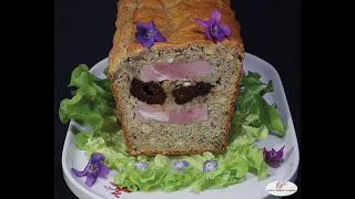 Cake au jambon persillé pruneaux marinés au vin de Cahors et noisettes [upl. by Nemra786]