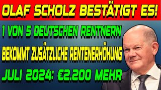 Gesetzliche Rentenversicherung Update €2200 monatliche Erhöhung im Juli 2024 [upl. by Eldora168]