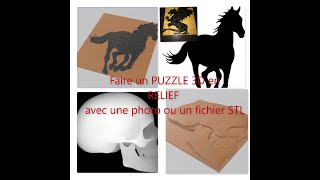 TUTO LuBan Fabriquer un puzzle 3D en relief à partir dune photo ou dun fichier STL [upl. by Lem]