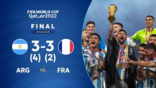 RESUMEN COMPLETO ARGENTINA 3 4  3 2 FRANCIA  FINAL CATAR 2022 [upl. by Ejrog]