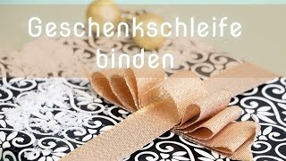 Geschenkschleife selber machen  Anleitung  Talude [upl. by Yorker]