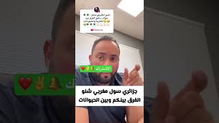 جزائري سول مغربي قاليه ما الفرق بين المغاربة و الحيوانات فكان الرد أسطوريًا تابع الفيدوا 🥺😂😂 [upl. by Aldridge]