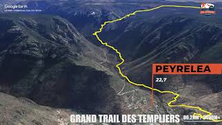 Parcours Grand trail des Templiers 2024  LiveDirect Course Grand Trail des Templiers [upl. by Torrey]