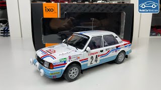 118 SKODA 130L 24 Rallye MonteCarlo 1987  IXO Modelcars Unboxing [upl. by Siulesoj]