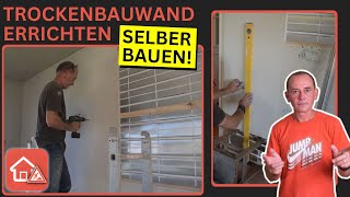 Trockenbauwand errichten selber bauen  Heimwerker SPEZIAL [upl. by Anatsirhc]